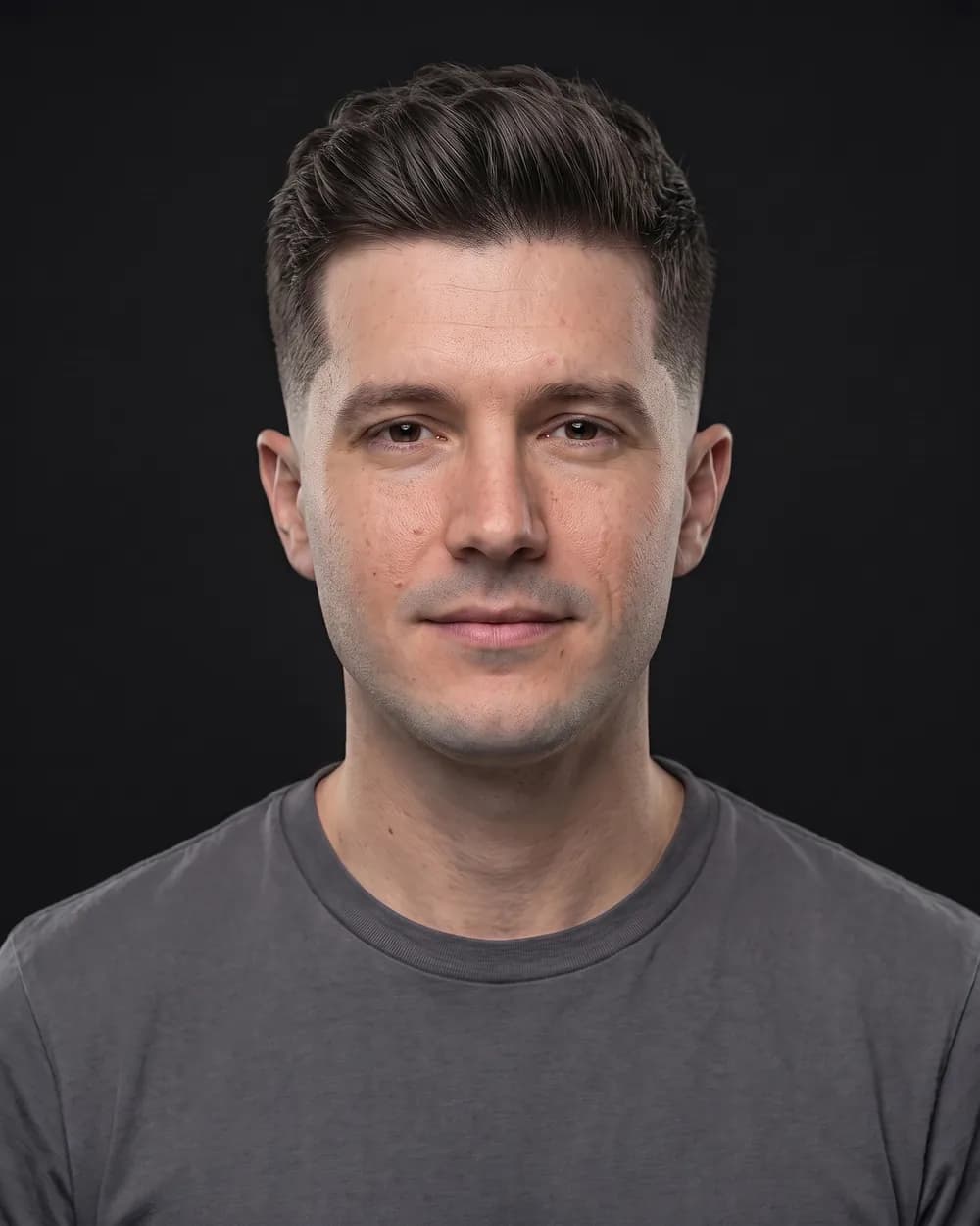 The photo before the AI beard simulation